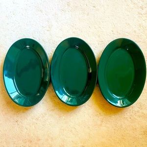 Vintage HF Coors Green Gratin Plates